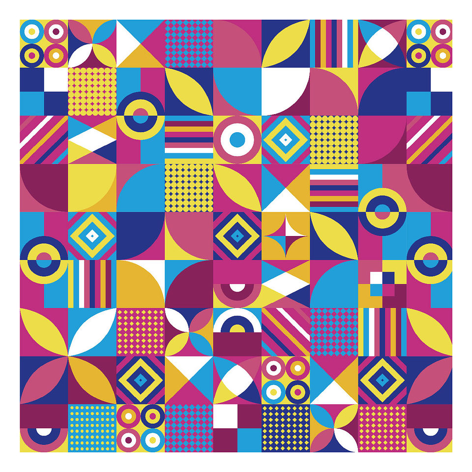 Alfombra Vinílica / Colorful Geometry 3