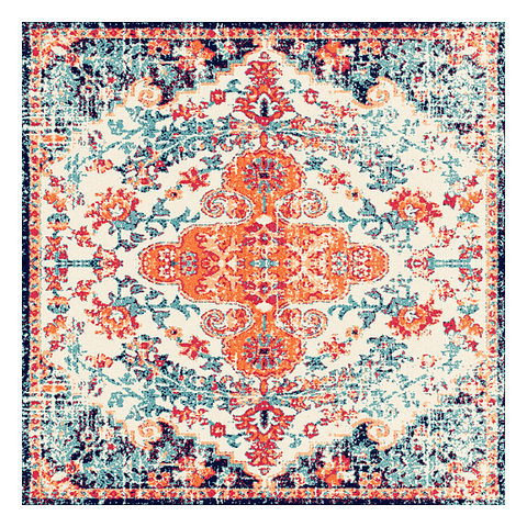 Alfombra Vinílica / Floral Mandala