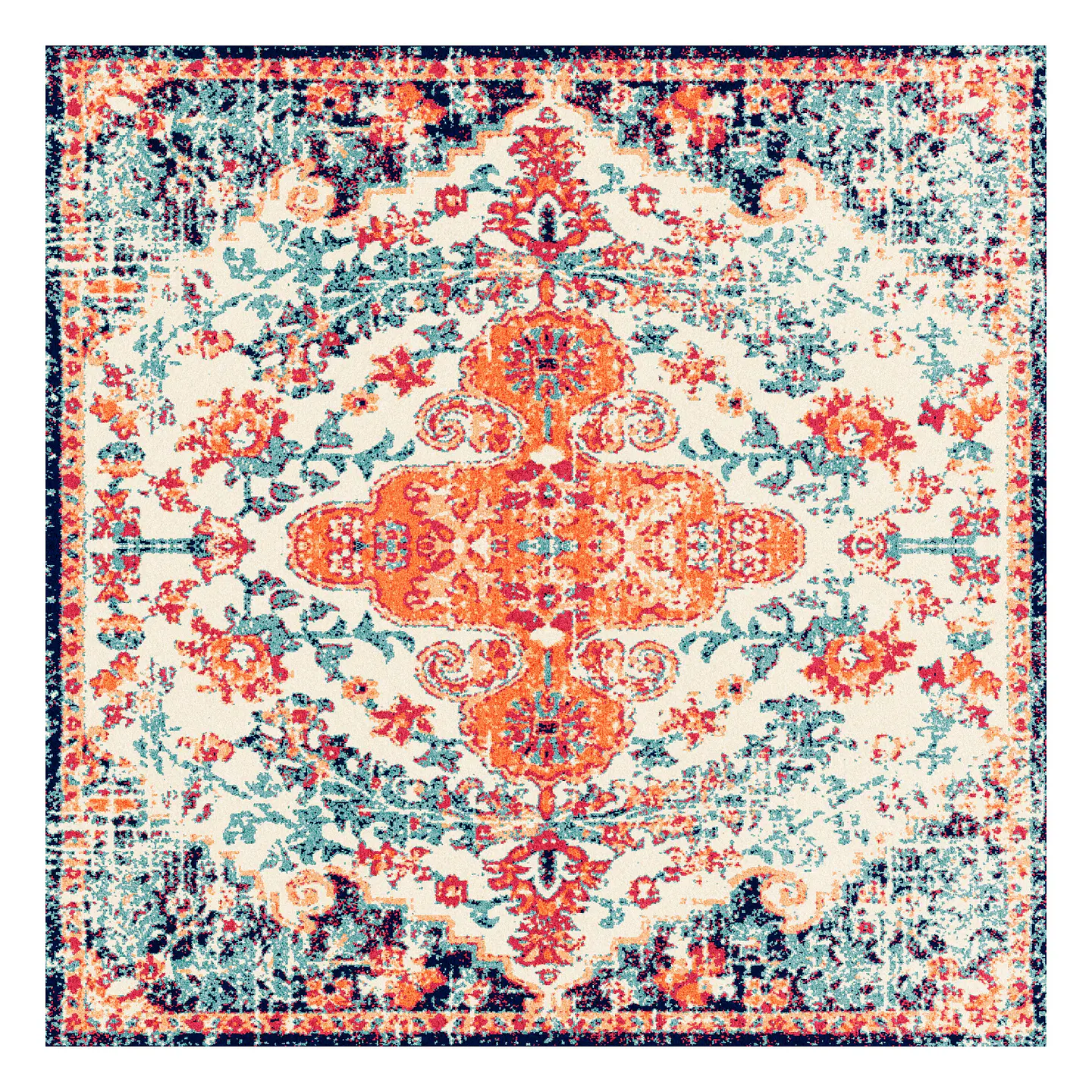 Alfombra Vinílica / Floral Mandala 2