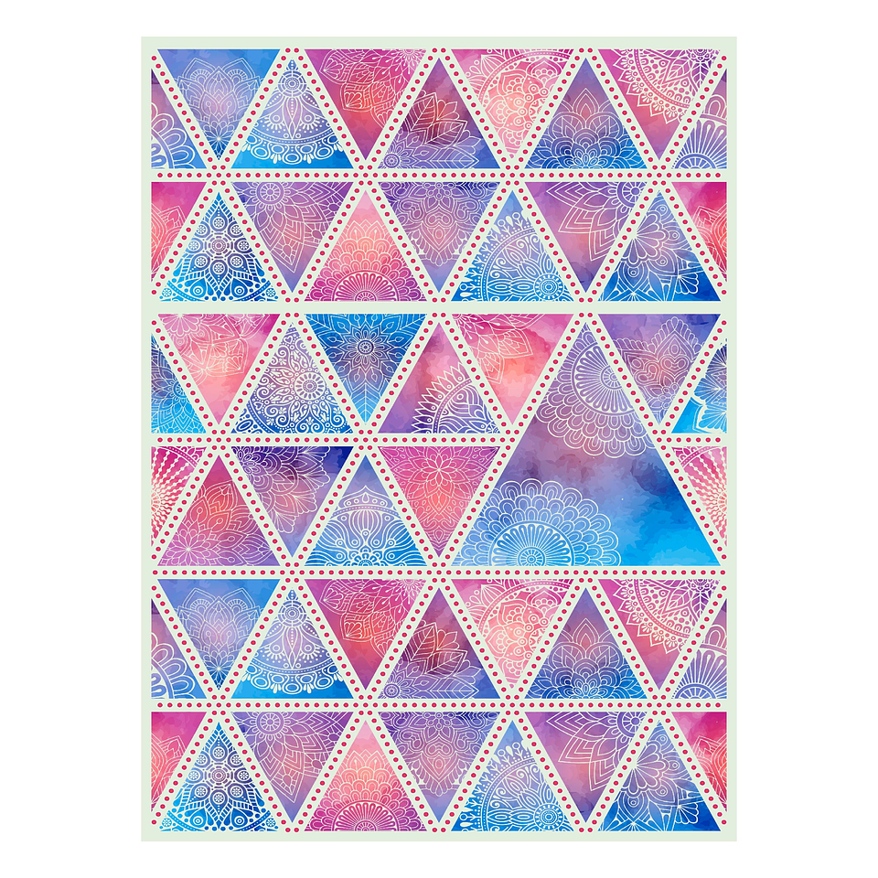 Alfombra Vinílica / Floral étnico 4