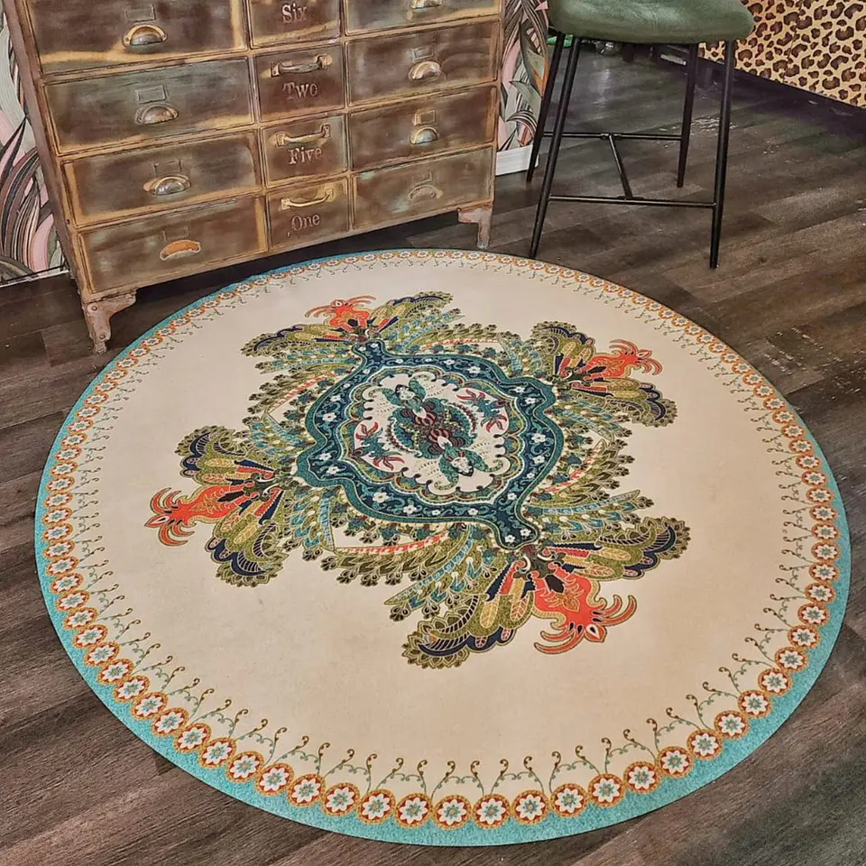 Alfombra Vinílica / Persa Floral Green 1