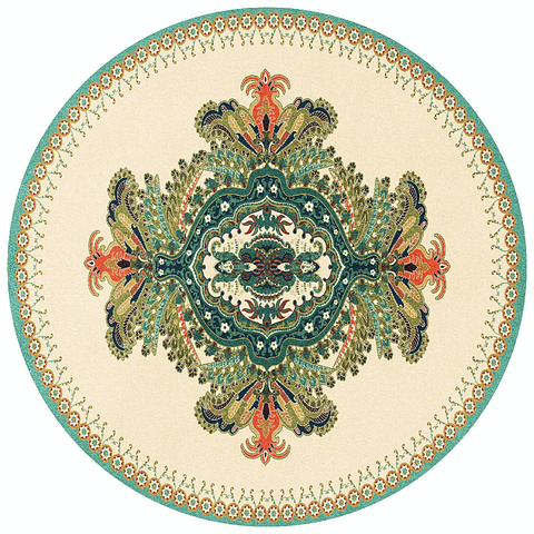 Alfombra Vinílica / Persa Floral Green