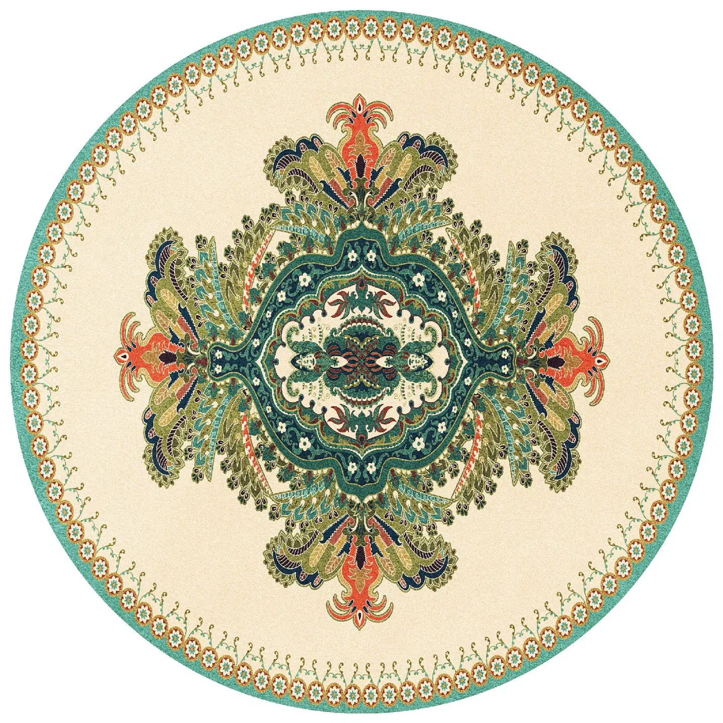 Alfombra Vinílica / Persa Floral Green 2