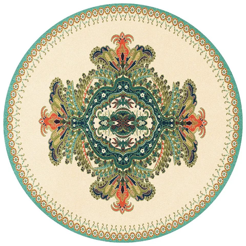 Alfombra Vinílica / Persa Floral Green 2