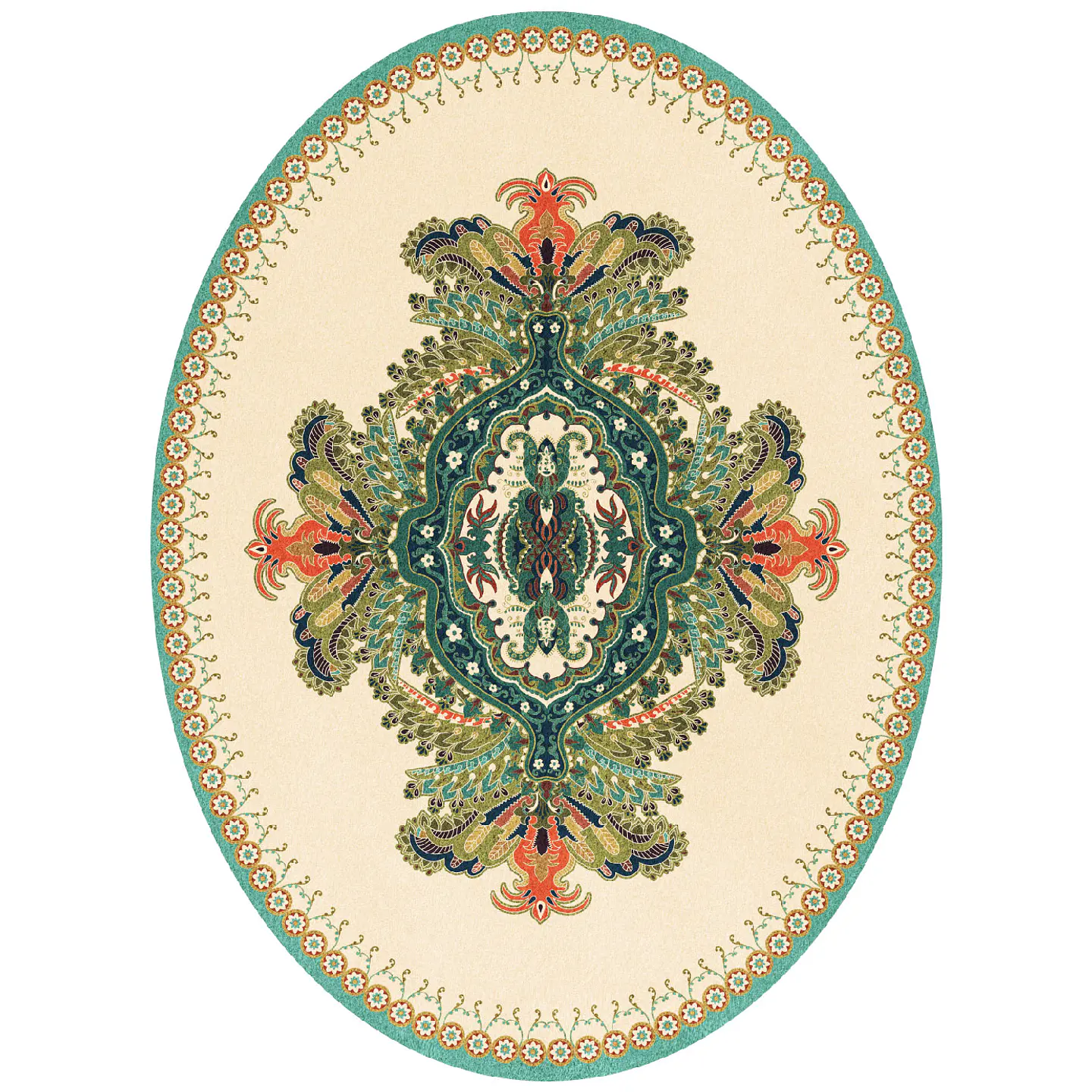 Alfombra Vinílica / Persa Floral Green 3