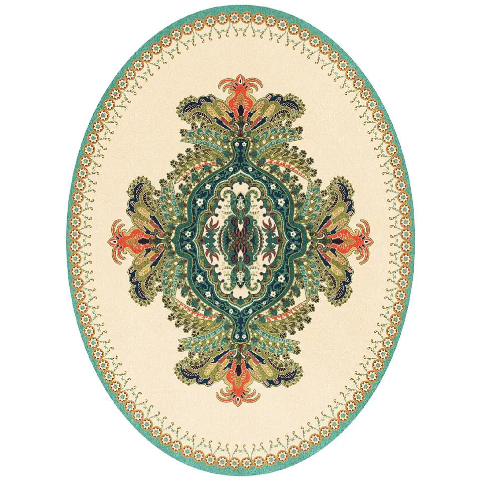 Alfombra Vinílica / Persa Floral Green 3