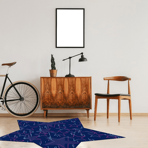 Alfombra Vinílica / Neon Star Blue