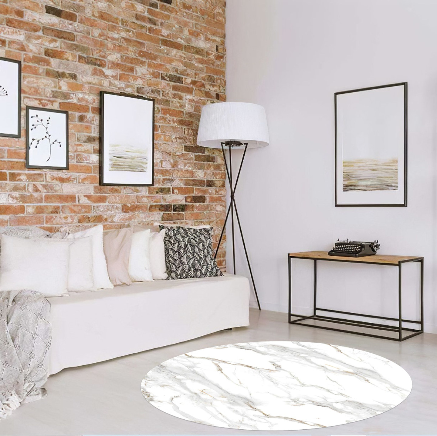 Alfombra Vinílica / Marmol White 1