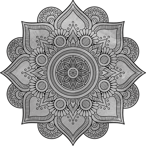Alfombra Vinílica / Mandala Boho Chic Black