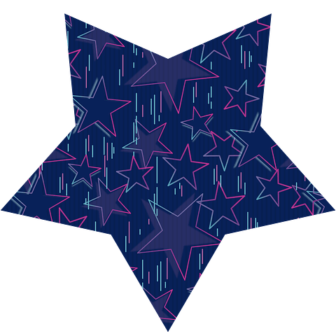 Alfombra Vinílica / Neon Star Blue