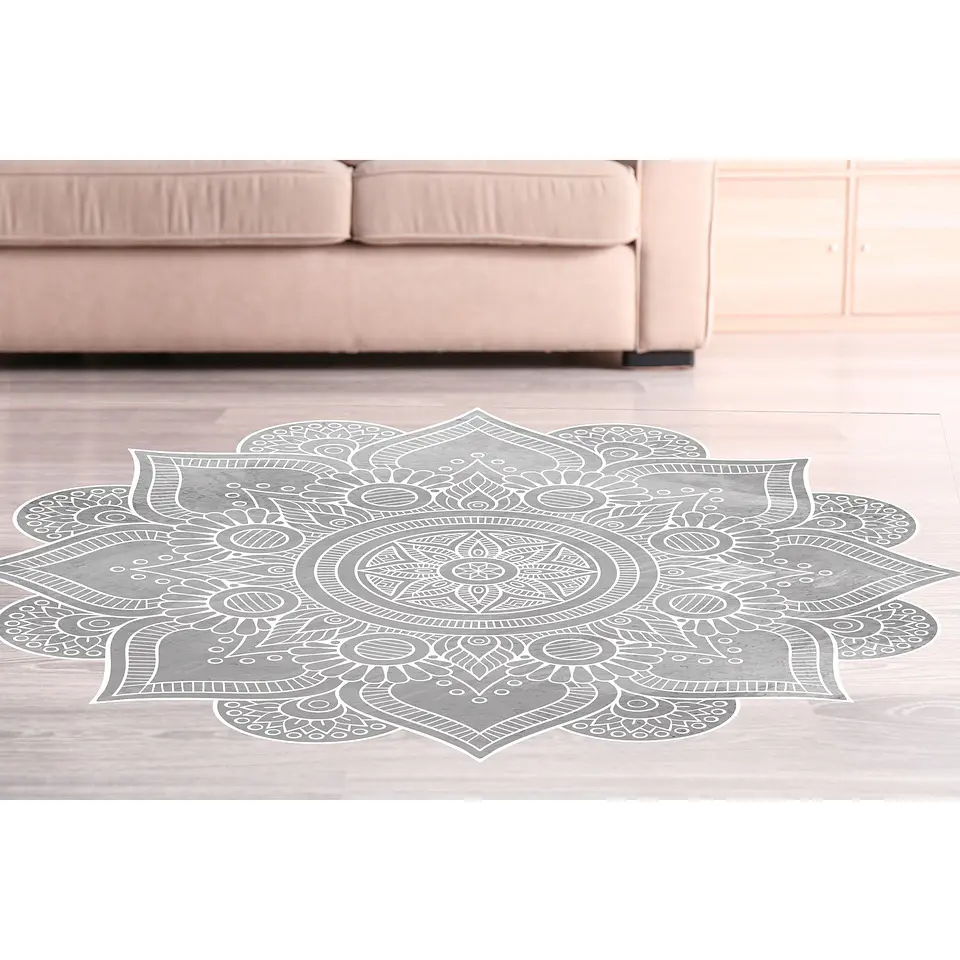 Alfombra Vinílica / Mandala Boho Chic White 2