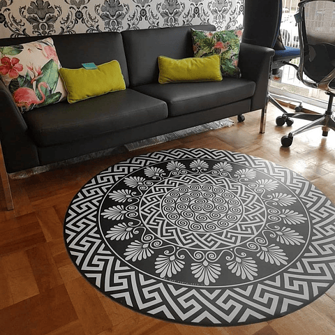 Alfombra Vinílica / Mandala B&W