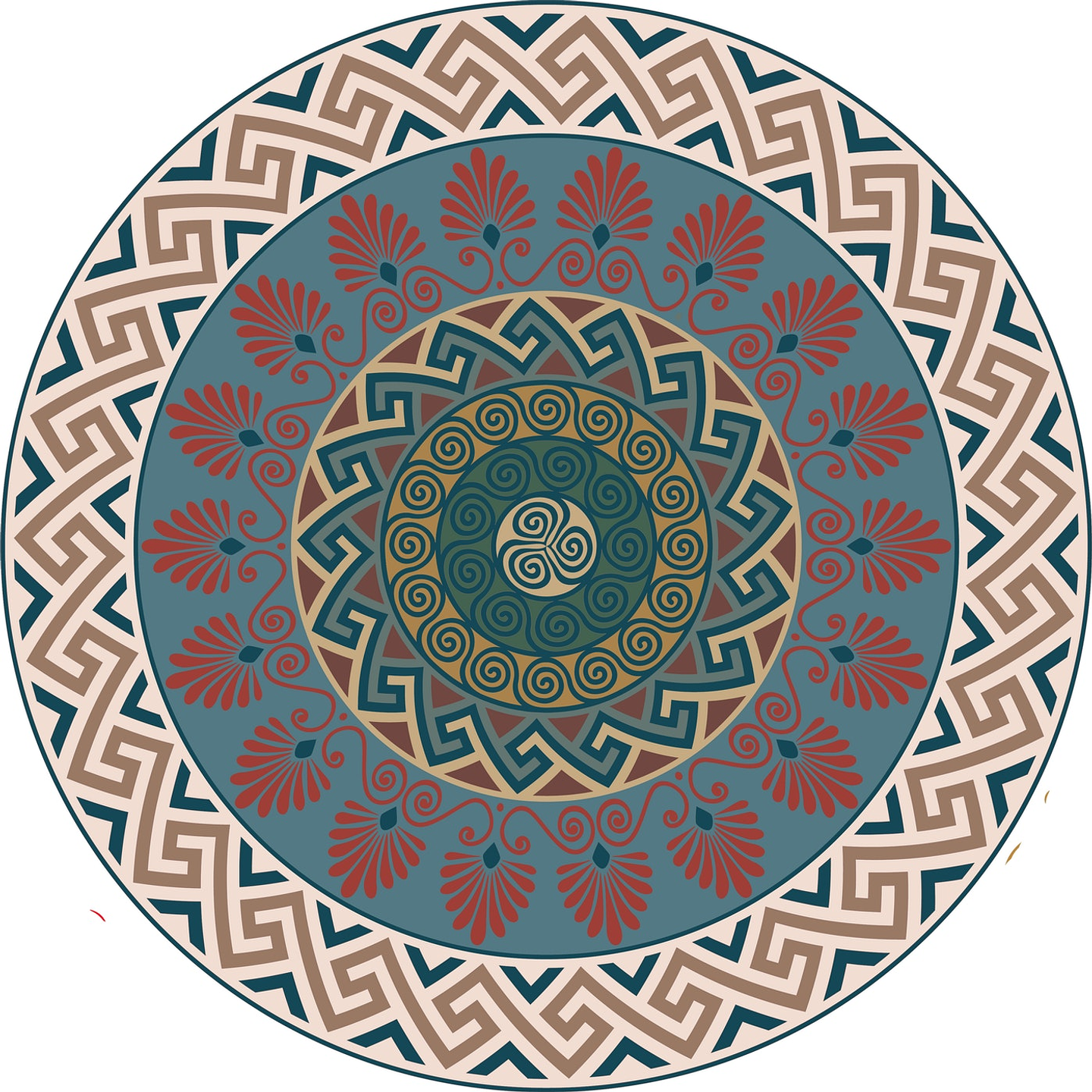 Alfombra Vinílica / Mandala Petroleo 2