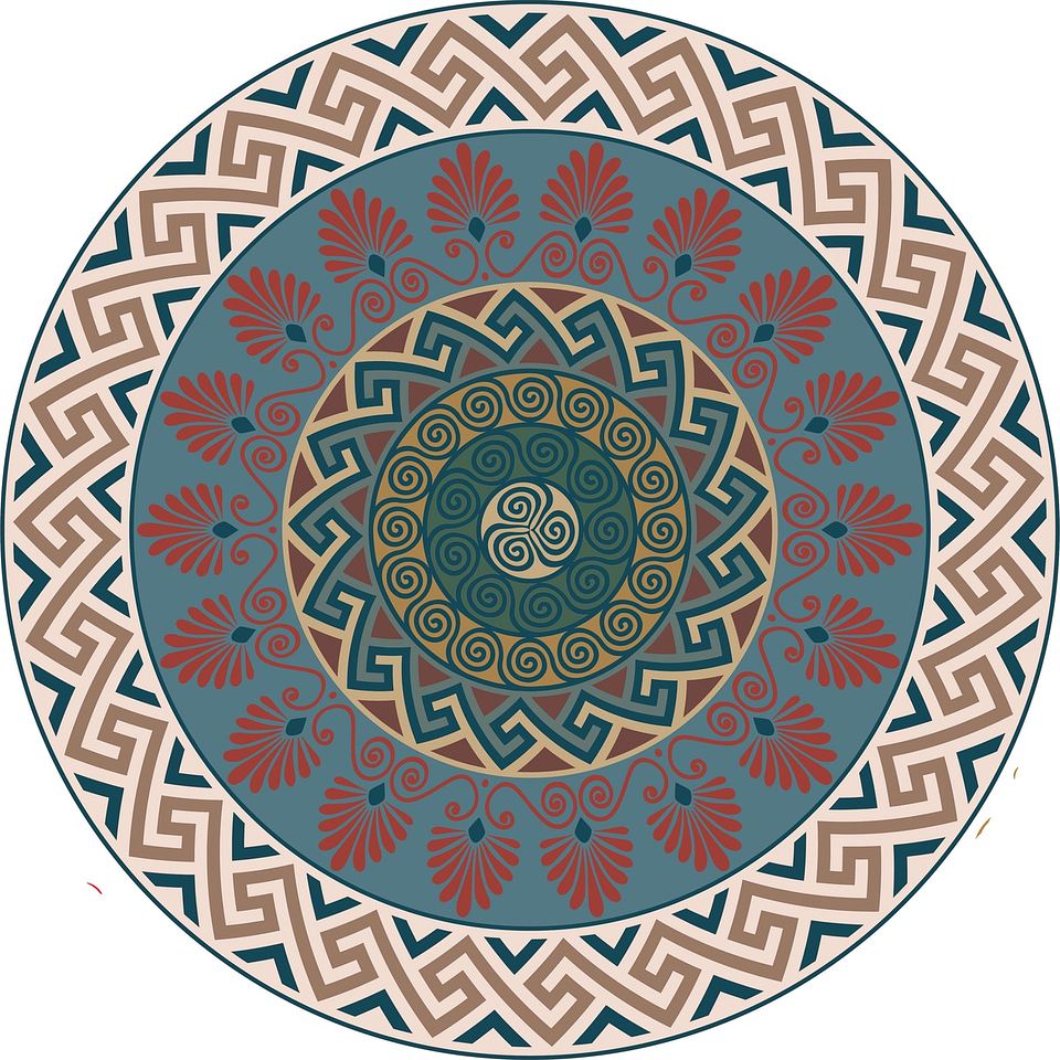 Alfombra Vinílica / Mandala Petroleo 2