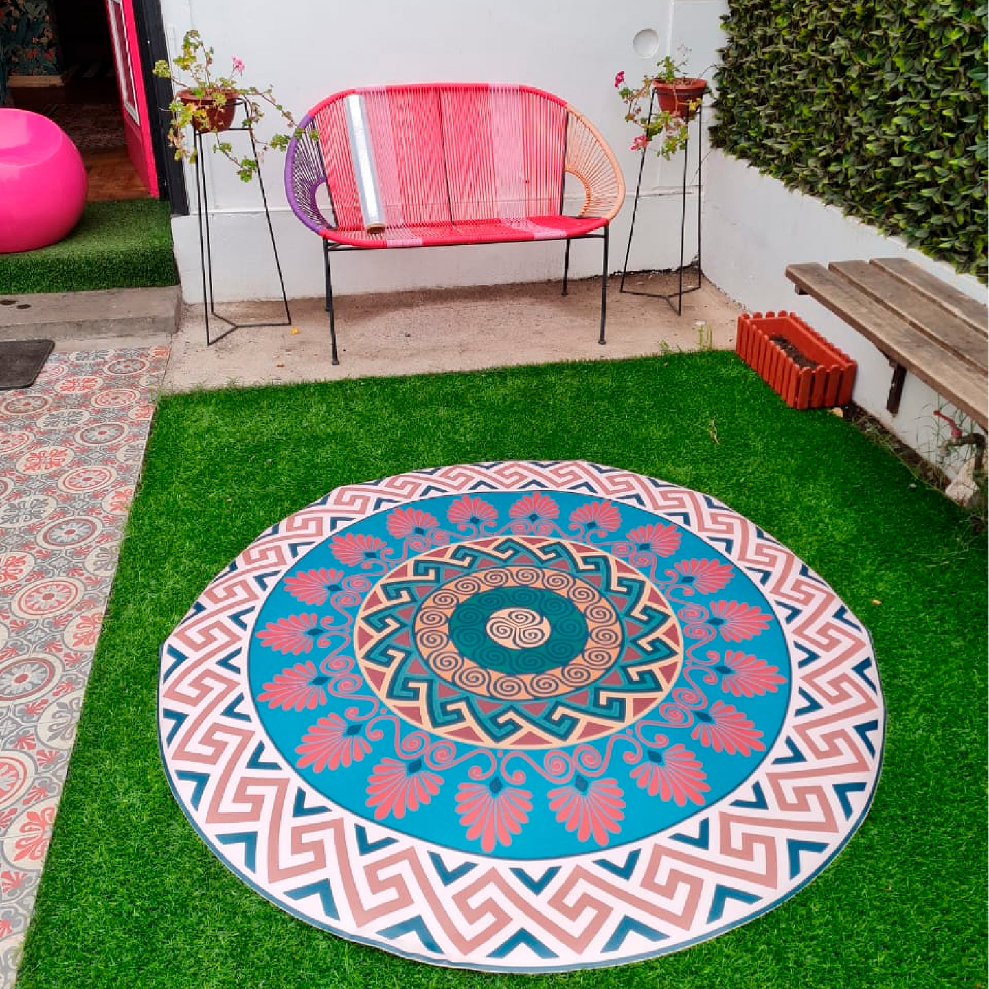 Alfombra Vinílica / Mandala Petroleo 3