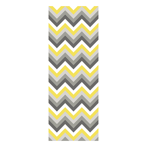 Alfombra Vinílica / Zig Zag Rattan Yellow Grey