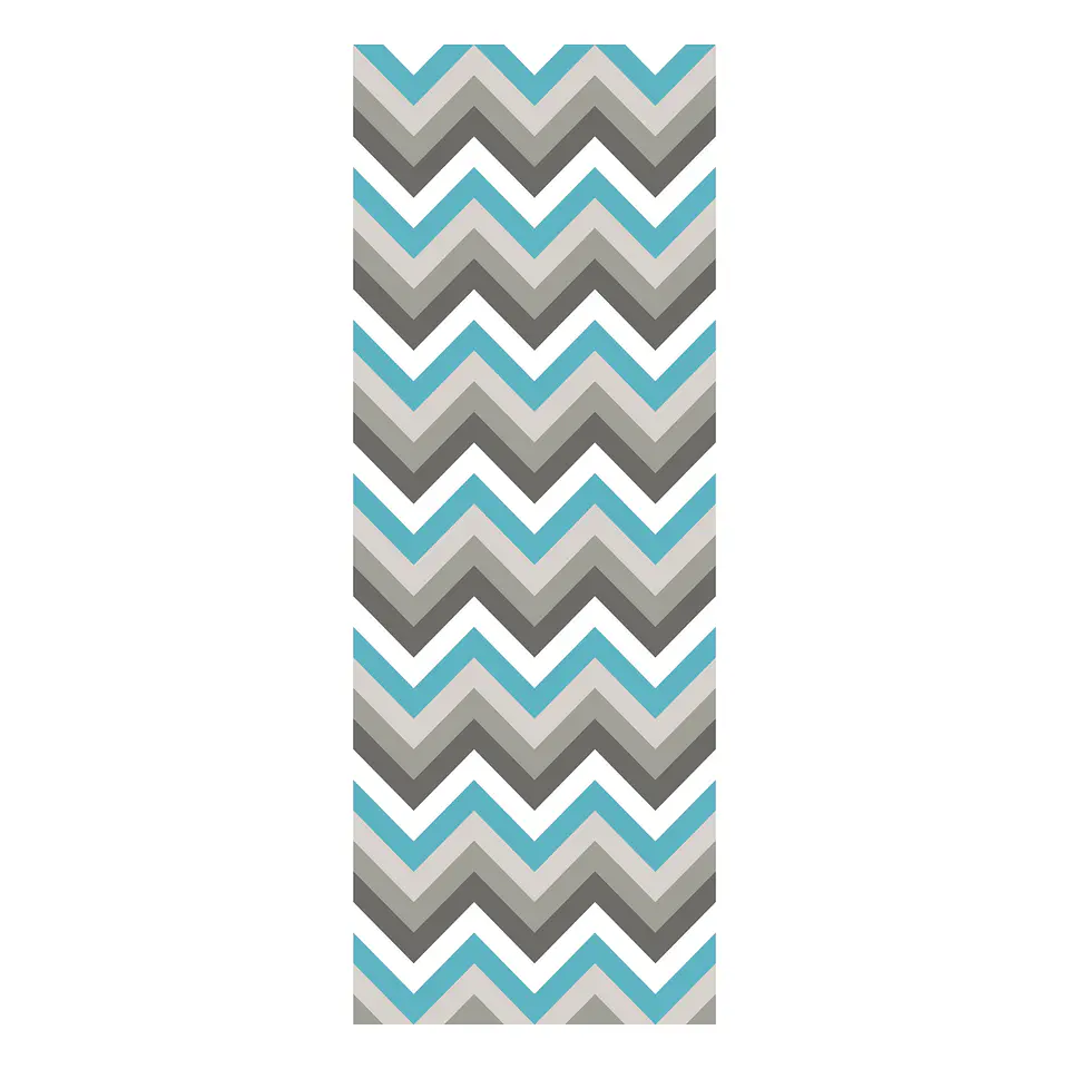 Alfombra Vinílica / Zig Zag Rattan Sky Grey 1