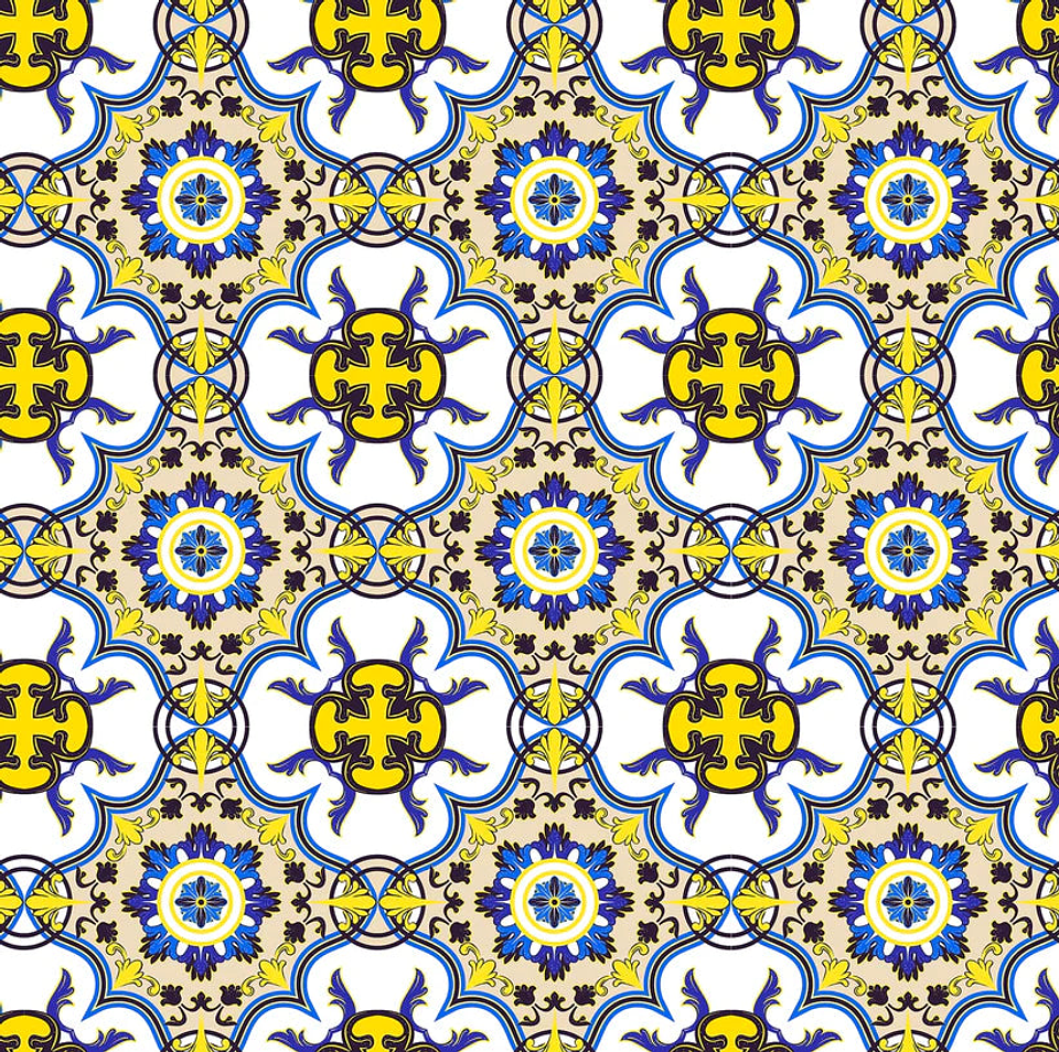 Alfombra Vinílica / Yellow Tiles Vintage 3