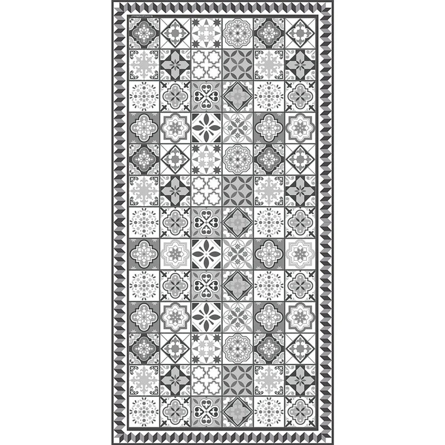 Alfombra Vinílica / Greca Beach Tiles - Grey 1