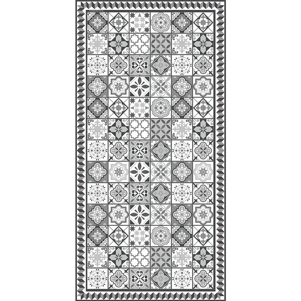 Alfombra Vinílica / Greca Beach Tiles - Grey 1