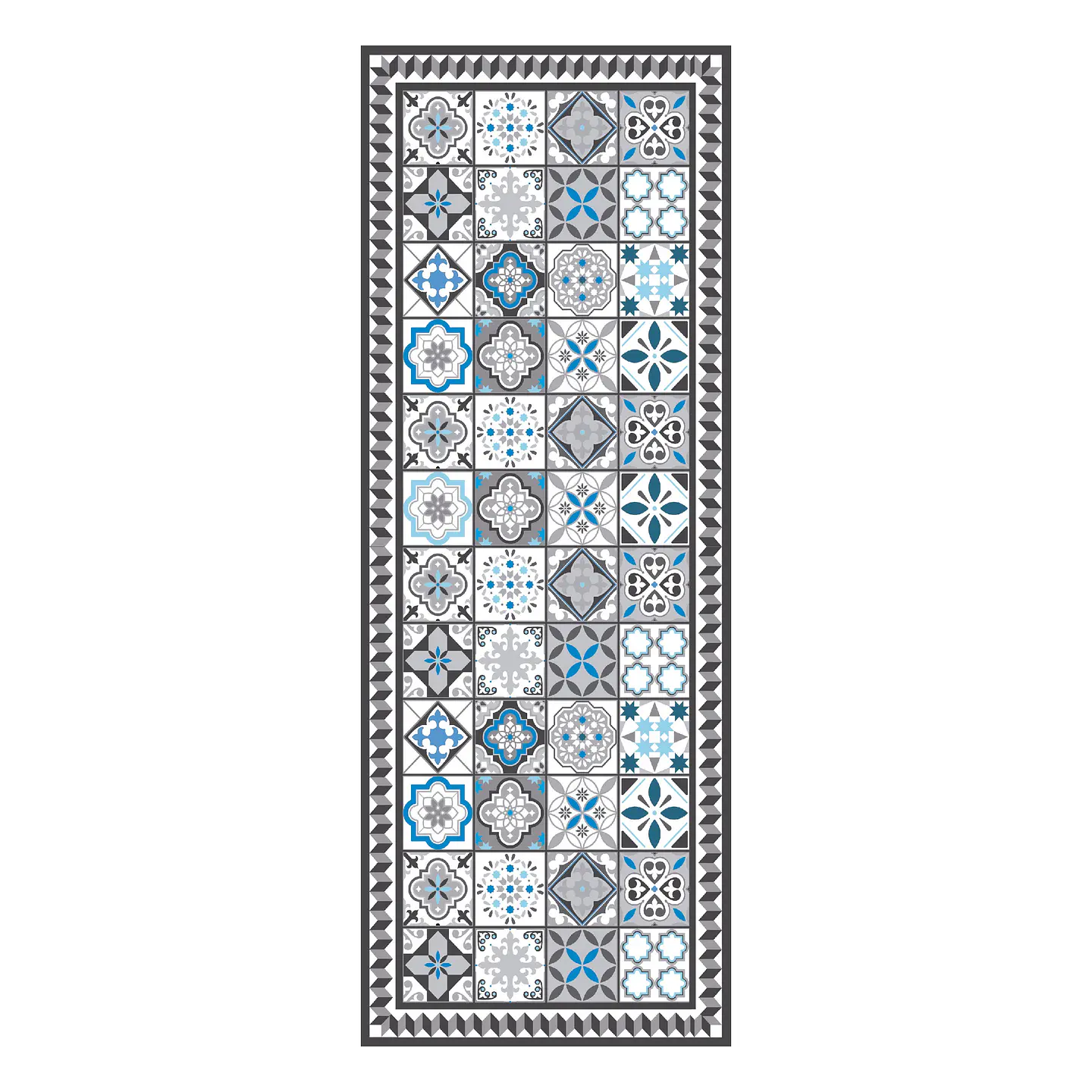 Alfombra Vinílica / Greca Beach Tiles - Blue 1