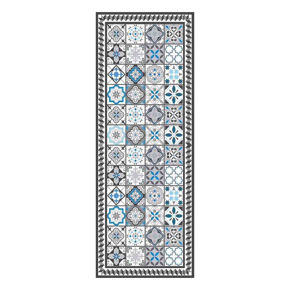 Alfombra Vinílica / Greca Beach Tiles - Blue 1