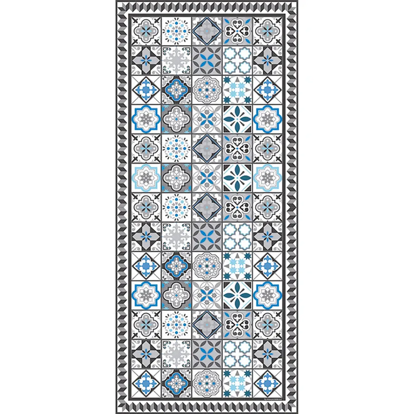 Alfombra Vinílica / Greca Beach Tiles - Blue 2