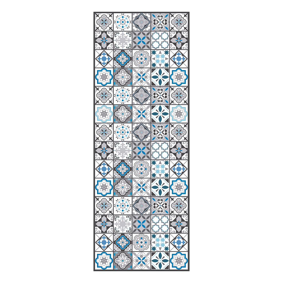 Alfombra Vinílica / Greca Beach Blue 1