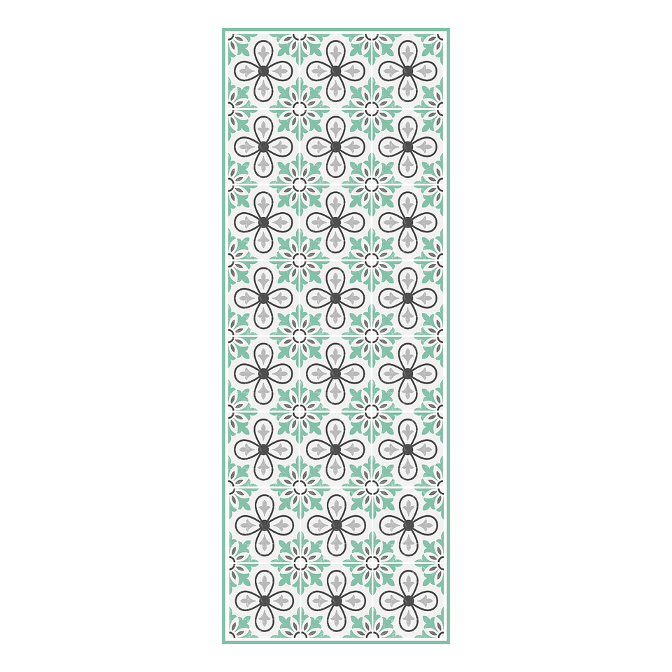 Alfombra Vinílica / Flower Lisboa Mint 1