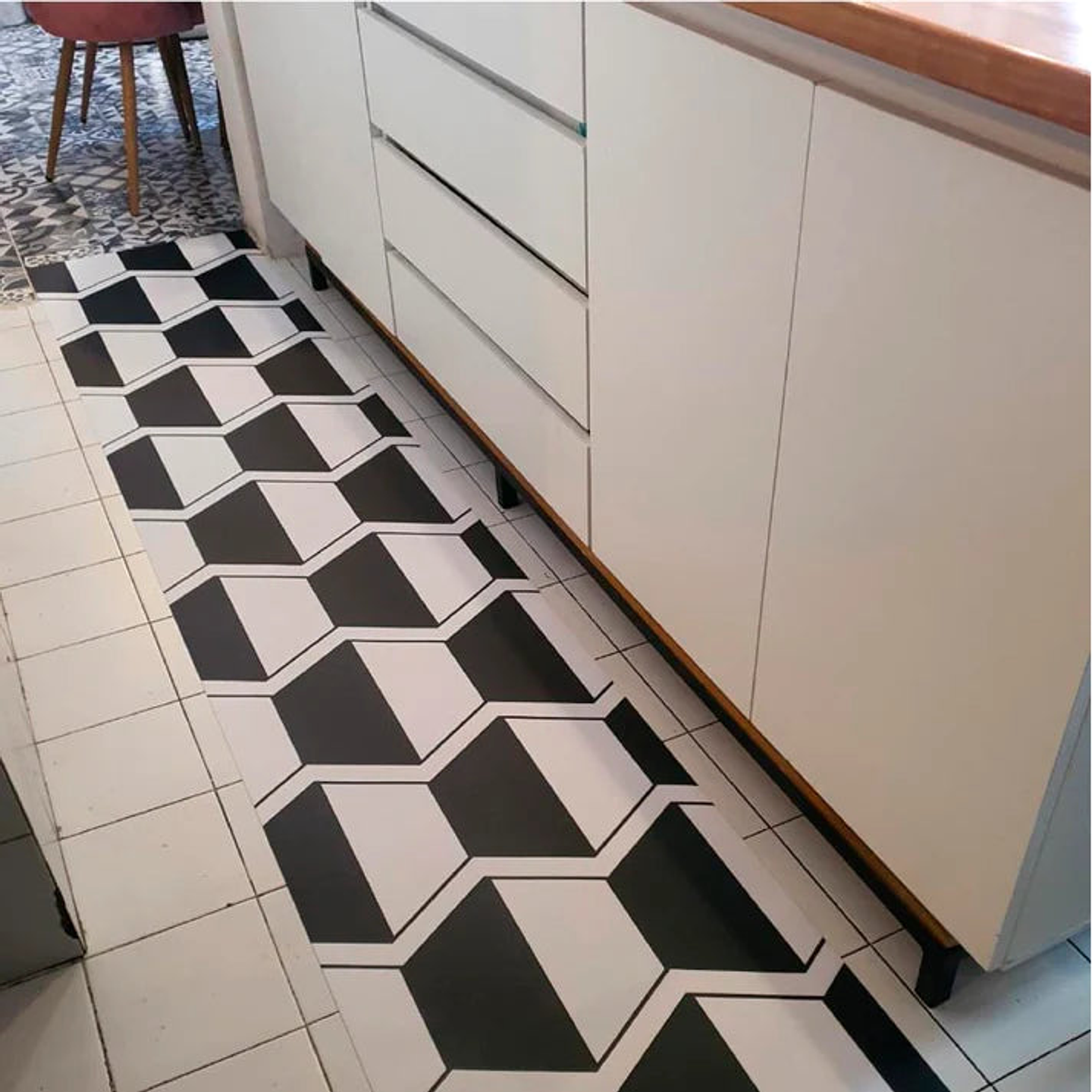 Alfombra Vinílica / Black White 2