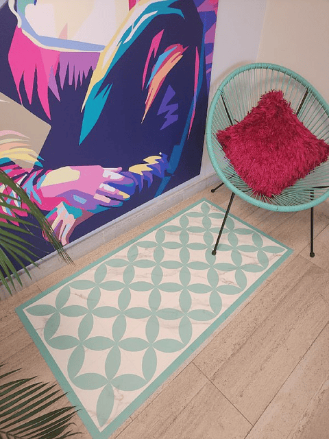 Alfombra Vinílica / Retro Marble Mint