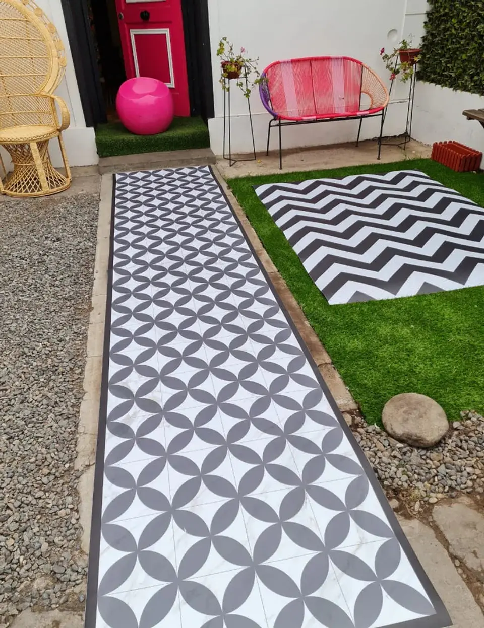 Alfombra Vinílica / Retro Marble Tiles 3