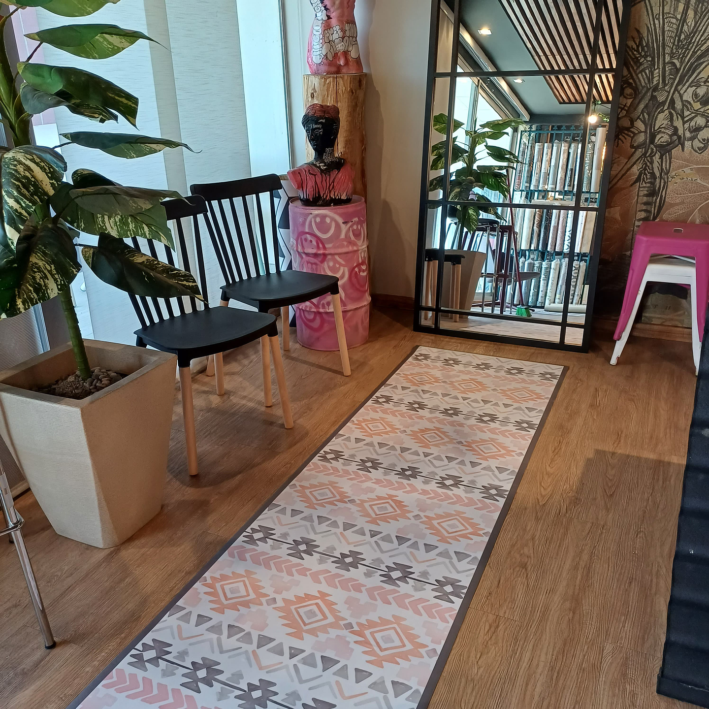 Alfombra Vinílica / Tribal Acuarela 1