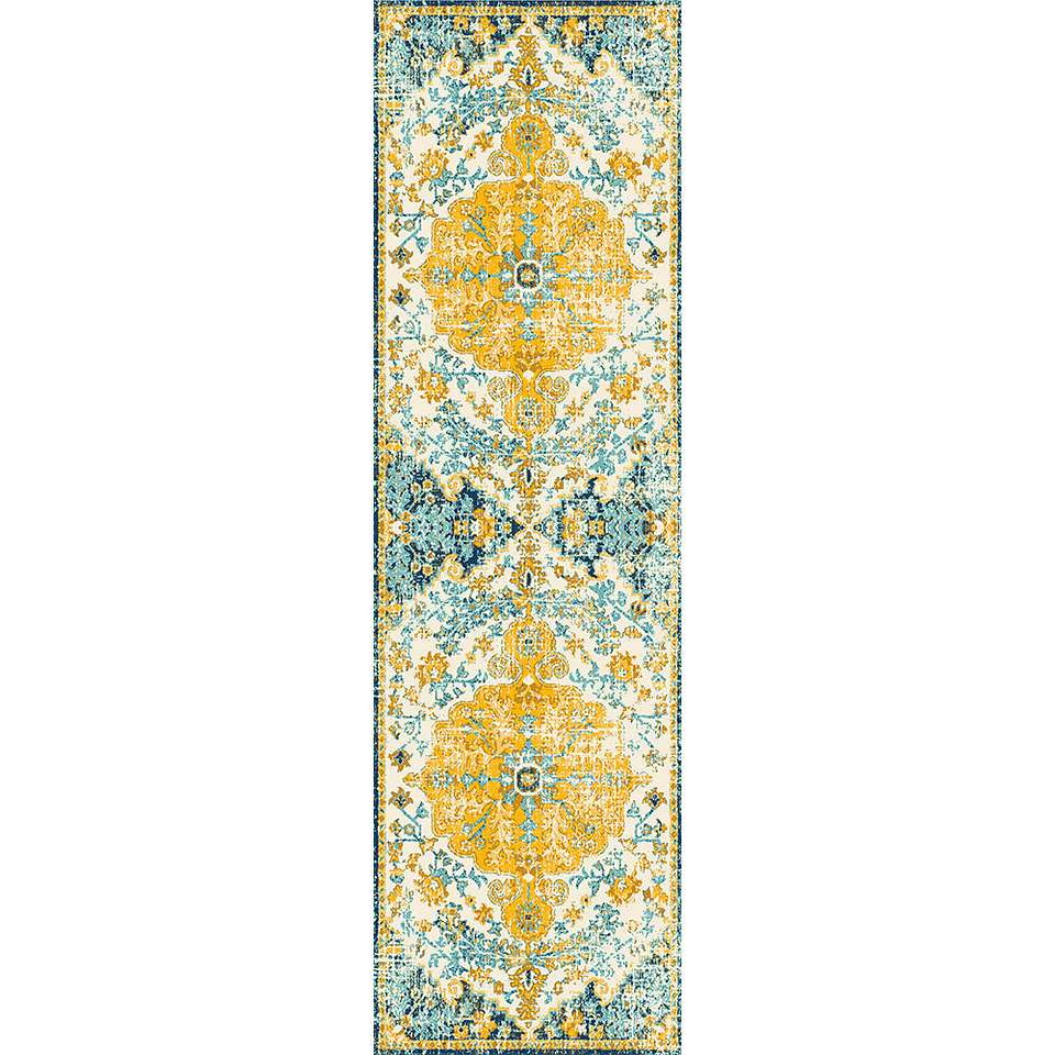 Alfombra Vinílica / Gold Sky Mandala Boho 1