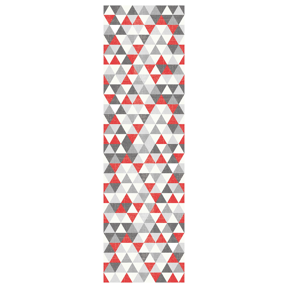 Alfombra Vinílica / Red-Grey Triangles 1