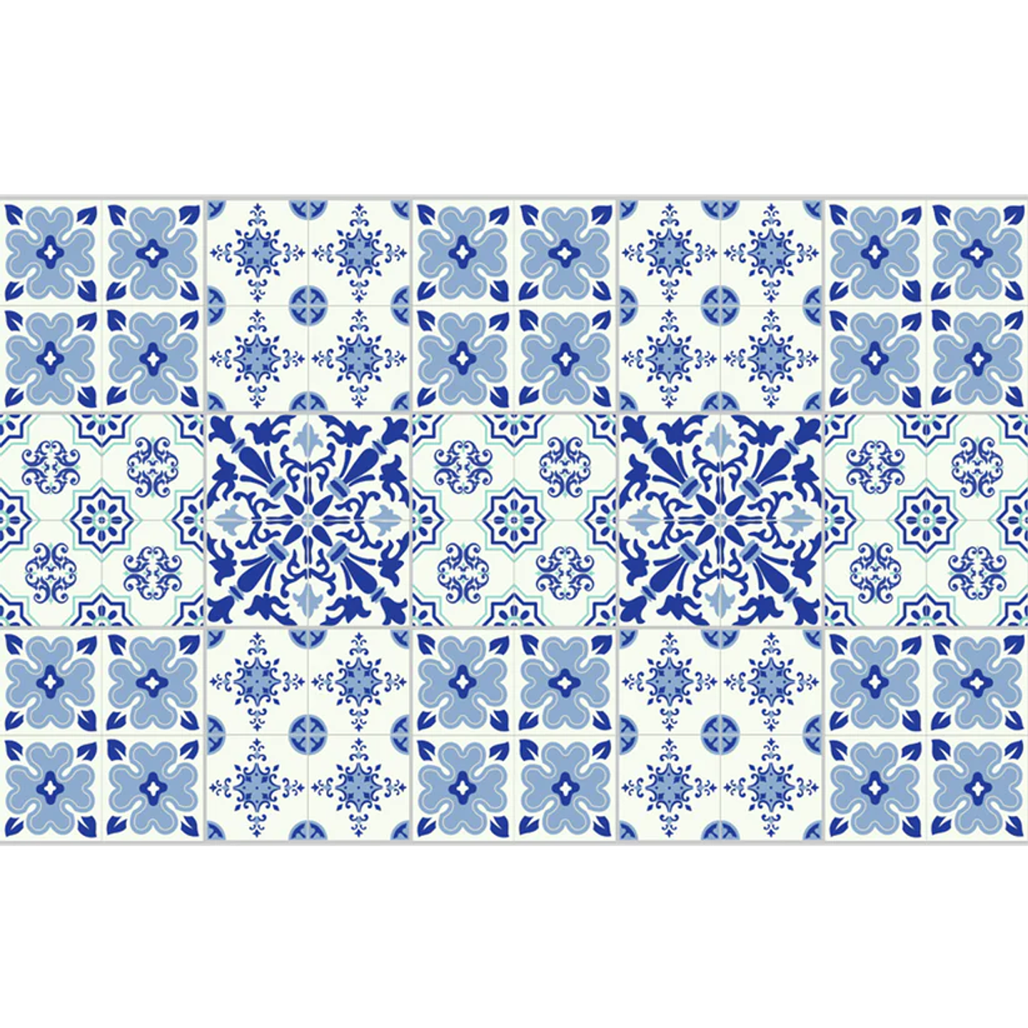 Alfombra Vinílica / Azulejos Azul 2