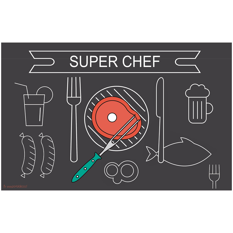 Alfombra Vinílica / Super Chef Gris 1