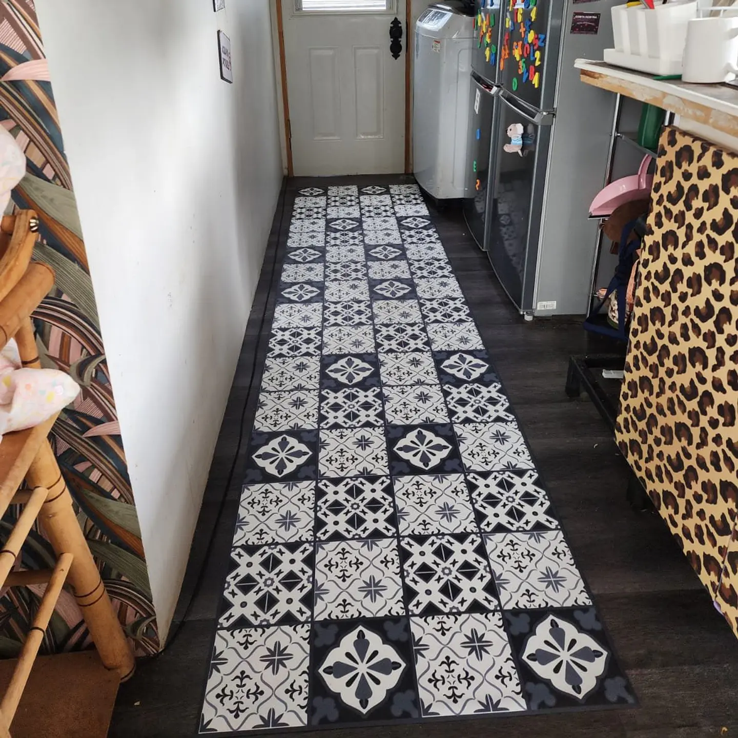 Alfombra Vinílica / Azulejos Grises 1