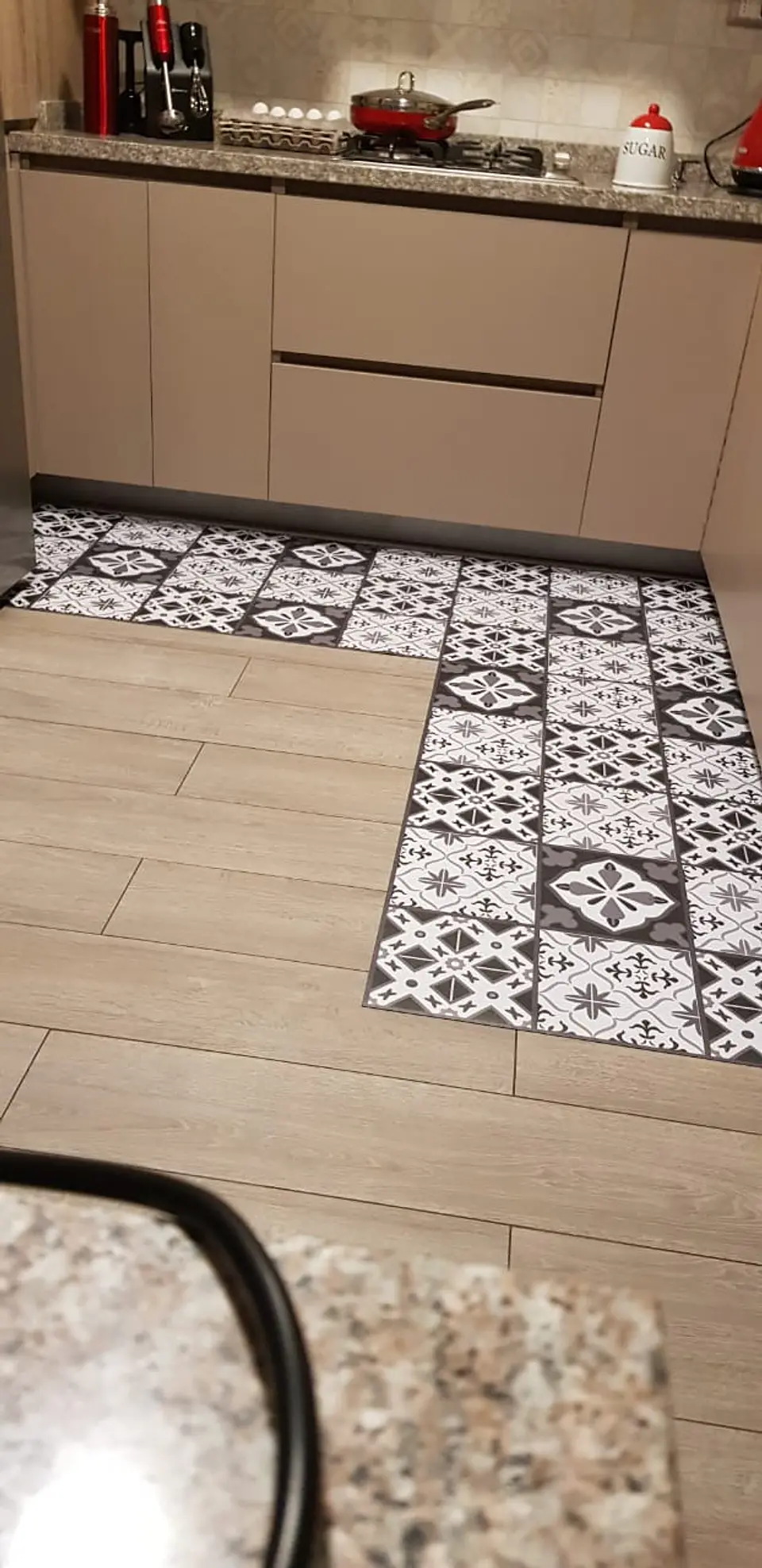 Alfombra Vinílica / Azulejos Grises 3