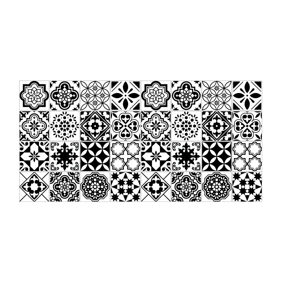 Alfombra Vinílica / Azulejos Negros 1