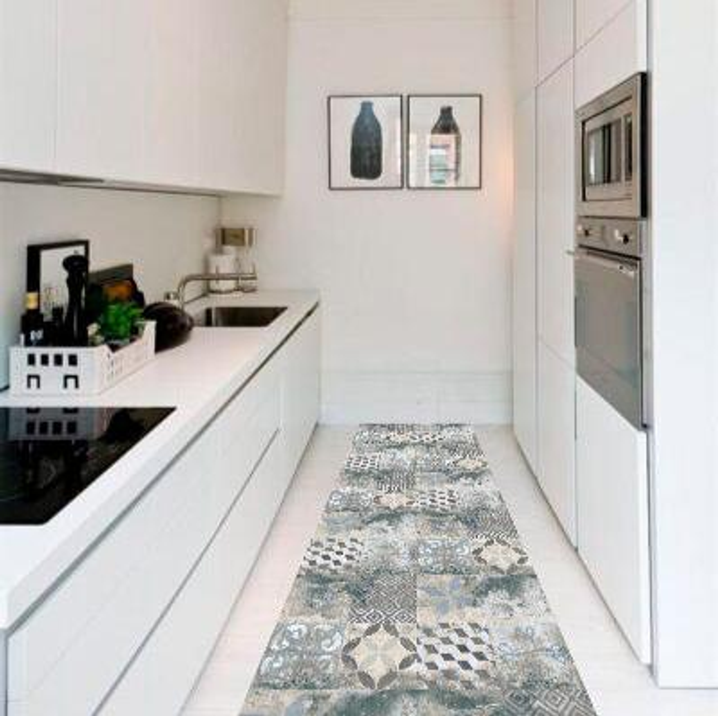 Alfombra Vinílica / Vintage Blue Tiles 1