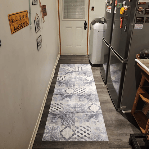 Alfombra Vinílica / Vintage Blue Tiles