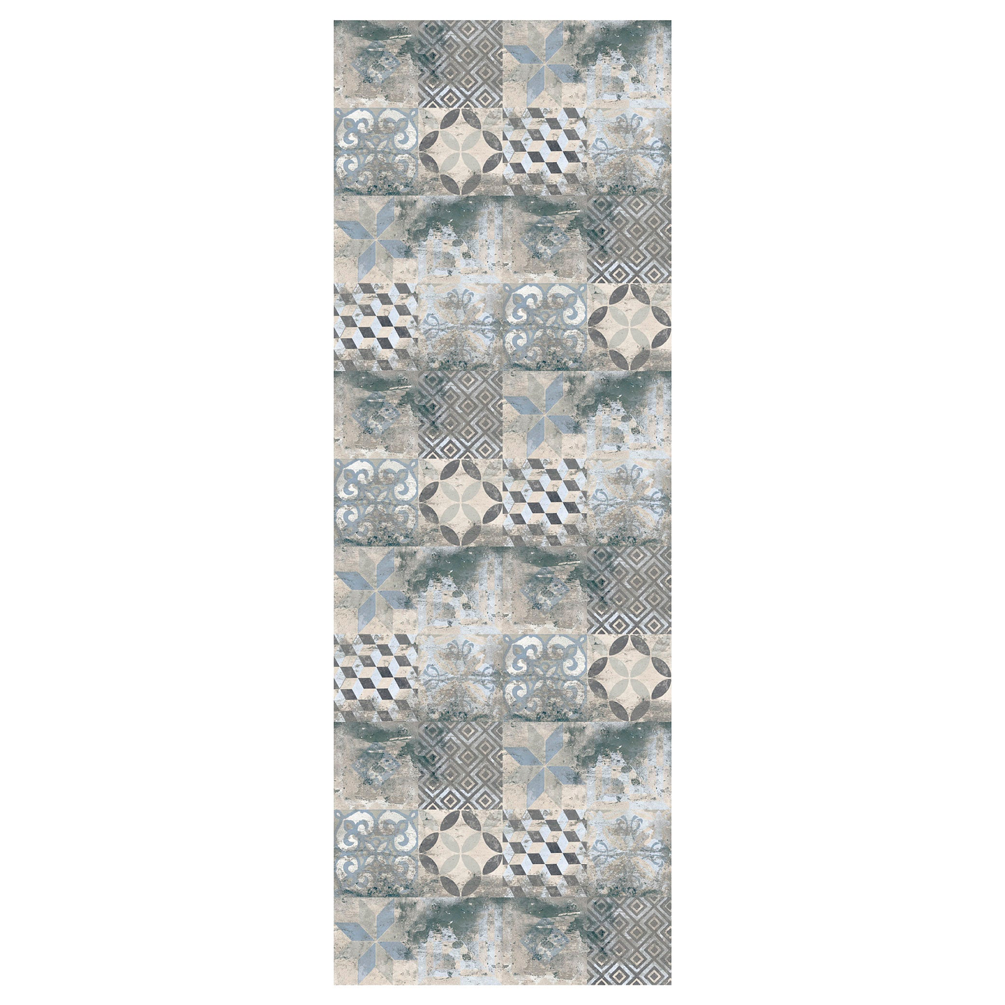 Alfombra Vinílica / Vintage Blue Tiles 3