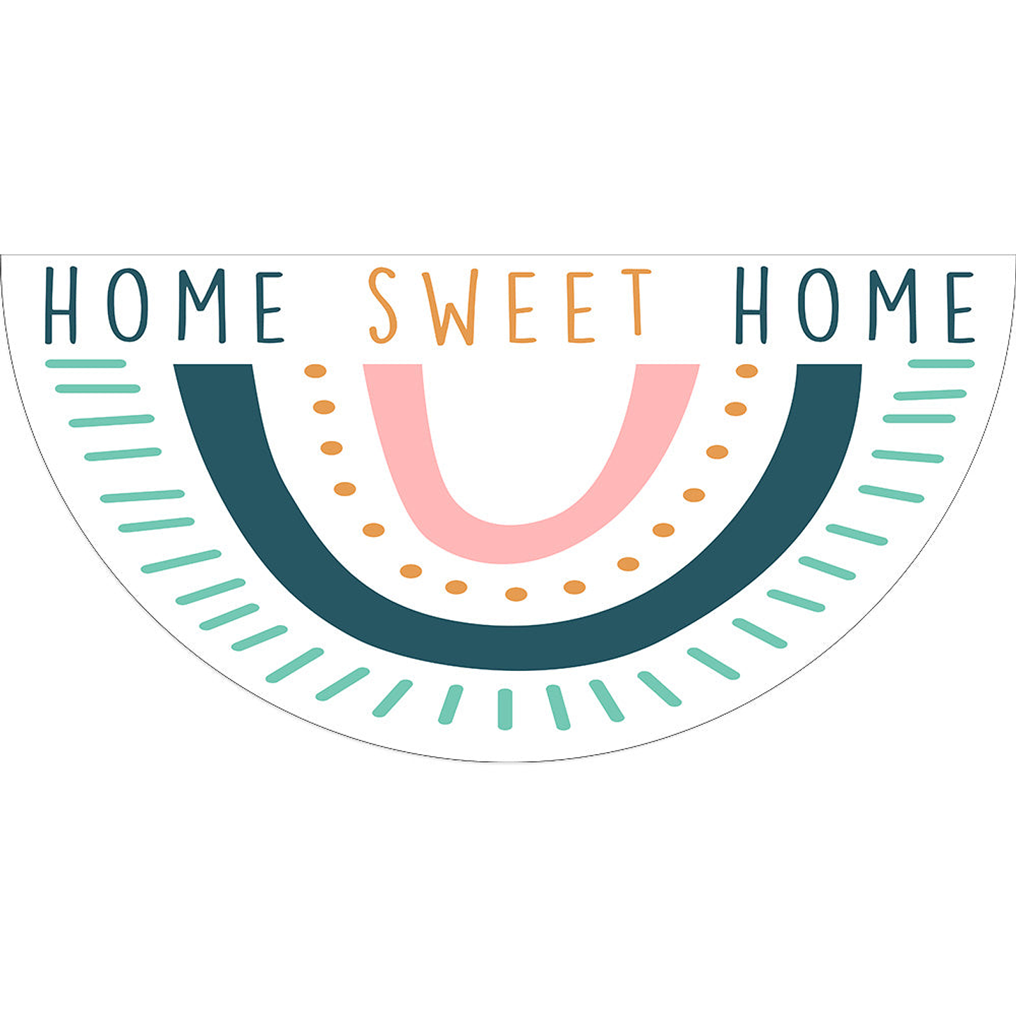 Alfombra Vinílica / Arcoiris Home Sweet Home 1