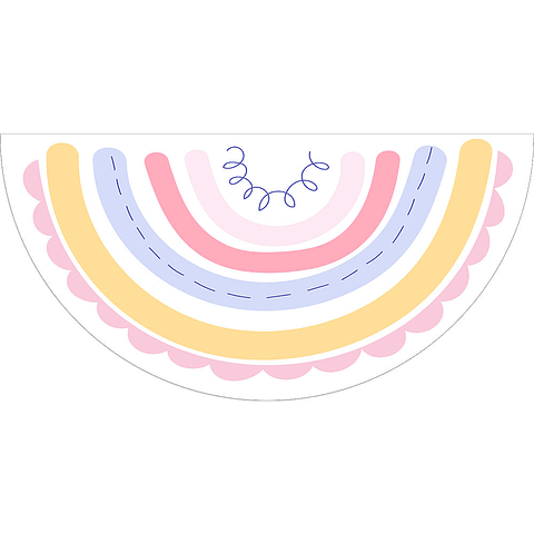 Alfombra Vinílica / Arcoiris Pastel