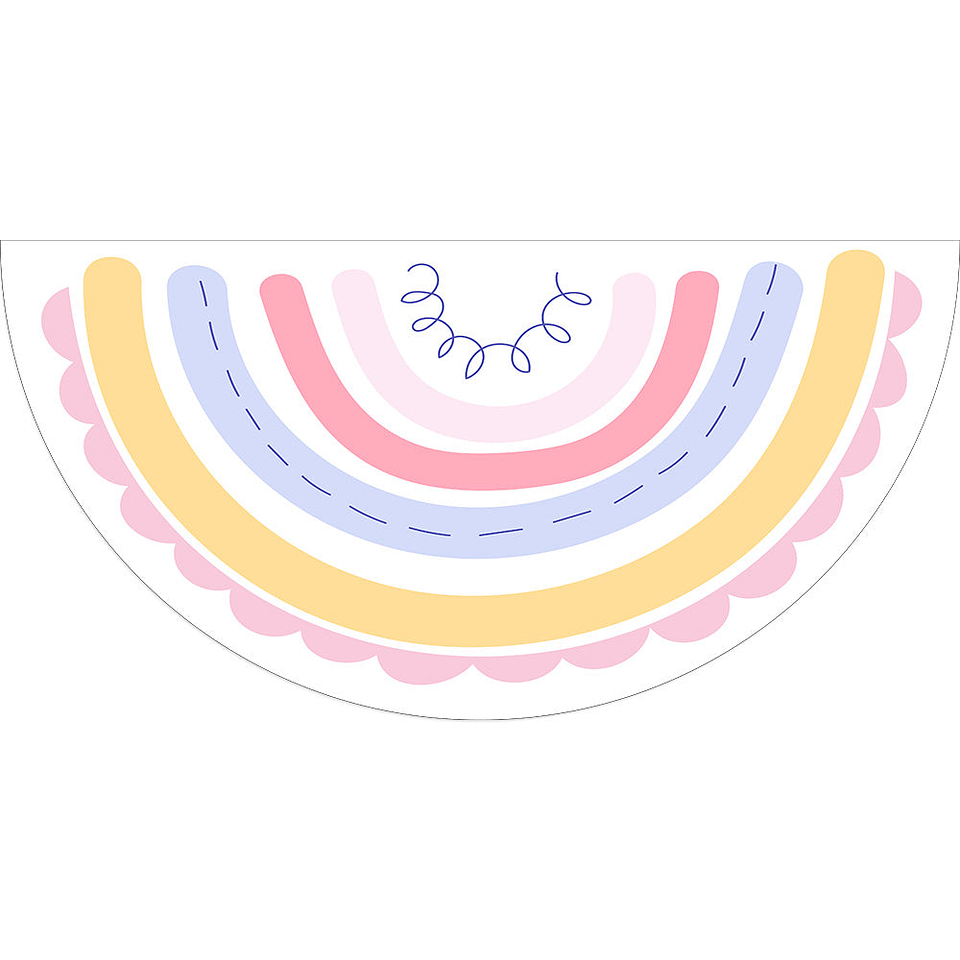 Alfombra Vinílica / Arcoiris Pastel 1