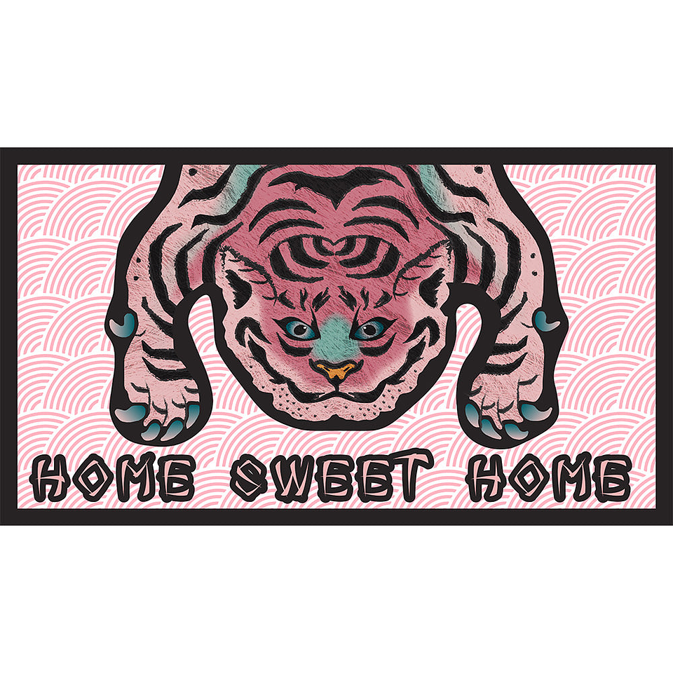 Alfombra Vinílica / Pink Tiger / Home Sweet Home 1