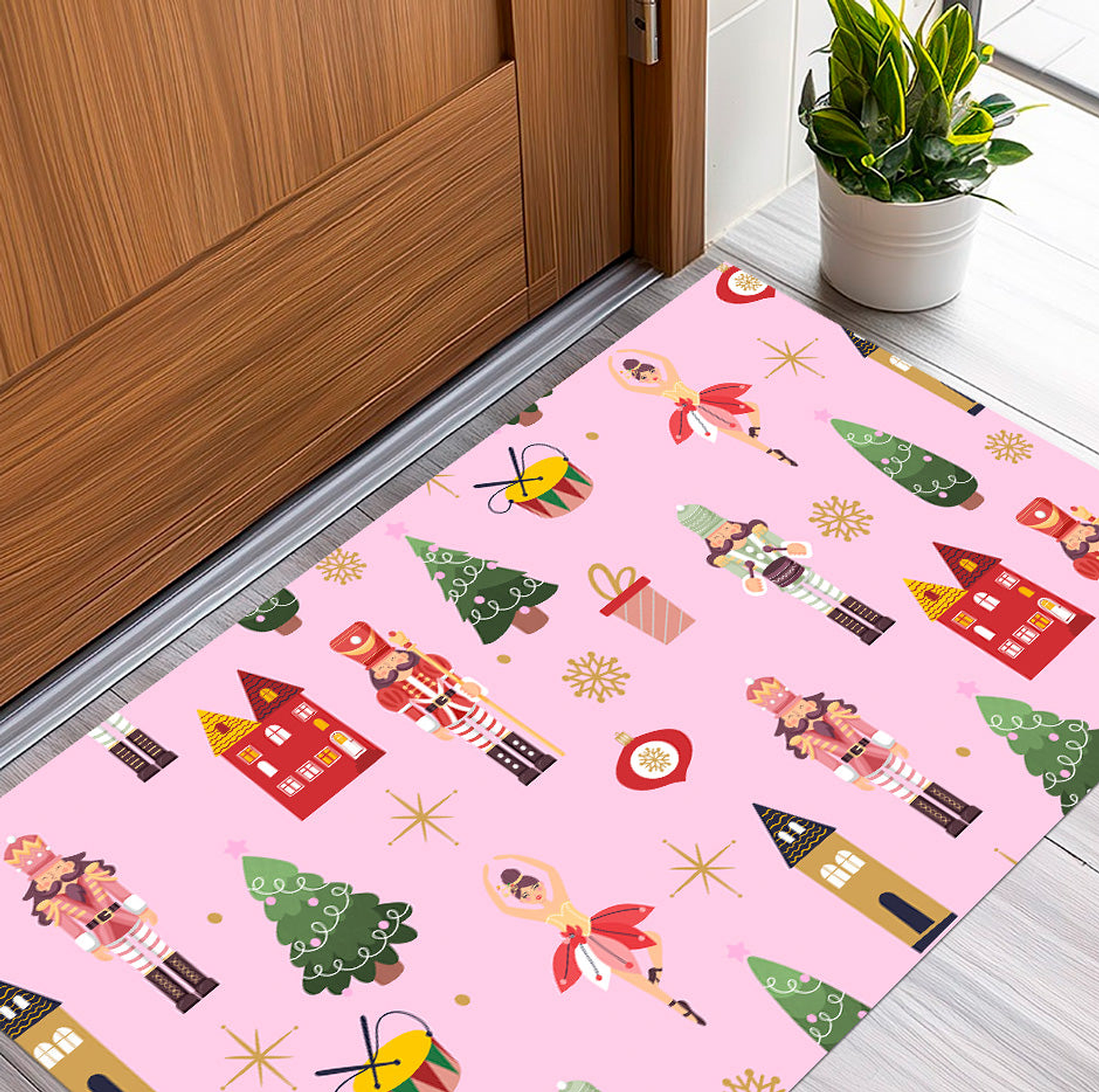 Alfombra Vinílica / Pink Christmas 1