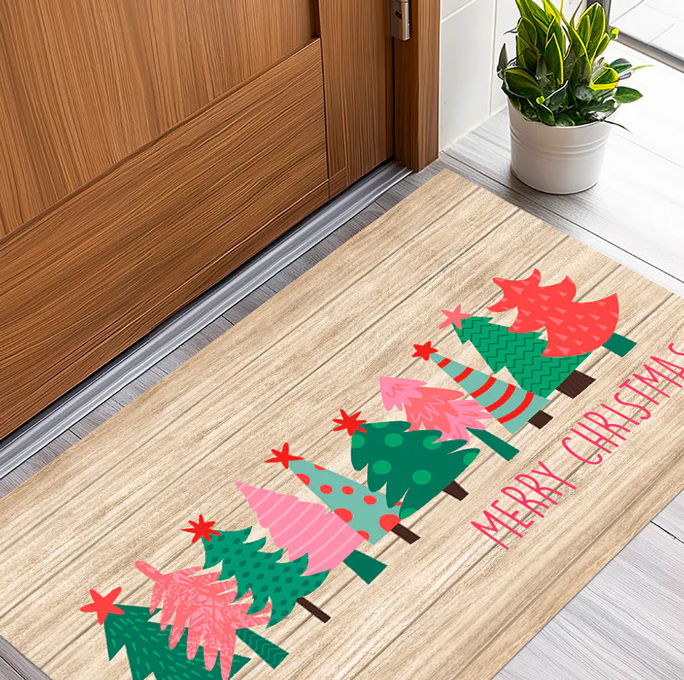 Alfombra Vinílica / Wood Xmas Trees 1
