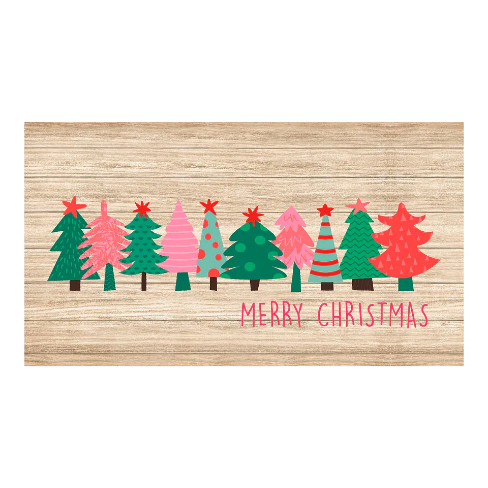 Alfombra Vinílica / Wood Xmas Trees 2